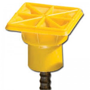 #8-#11 Жълта пластмасова арматурна капачка с подходящ диаметър на пръта