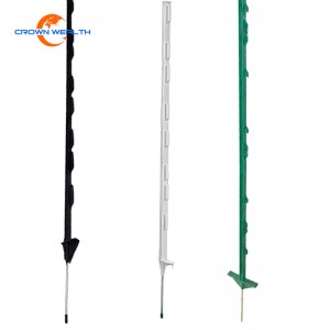 Berde at Itim na Plastic Electric Fencing Posts