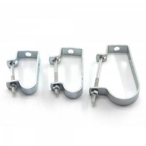 Super Lowest Price Strut Pipe Clamp - 4″ Galvanized J Shape Pipe Hanger Clamp – Crown