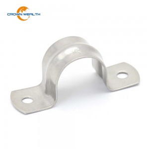 Hot Sale 25mm Dua Hole Stainless Steel Saddle Pipe Clamp