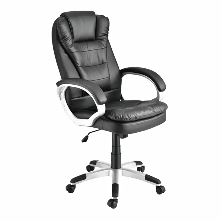 China Computer Built Into Desk Manufacturer –  Model: 4033 Big & High Back Rocking PU Leather Office Chair  – Baixinda detail pictures