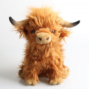 Scottish Highland Cow Plush Stuffed Animal Realistic Cow Toys Realistic Soft Stuffed Stuffed Animal Toy
