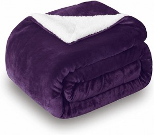 Sherpa Fleece Throw Blanket, Double-Sided Super Soft Luxurious Plush Blanket Throw Size