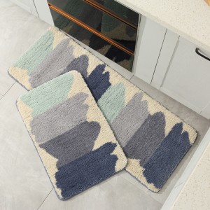 Kitchen two-piece floor mat foot pad household balcony long strip non-slip mat bathroom absorbent carpet