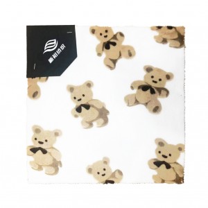 Printing Tedyy Bear Fabric for Sofa Couch Bed 100% Polyester Very Soft Throw Flannel Fabric