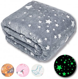 Throw Blanket, Halloween Unique Gifts for Kids Girls Boys and Grandkids, Premium Super Soft Fuzzy Fluffy Plush Furry Fleece Throw Blanket (50″ x 60″ Gray)