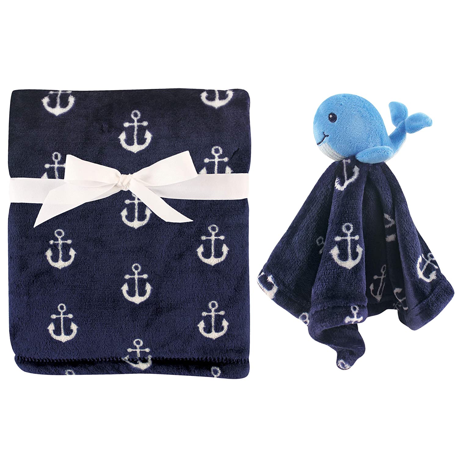 Baby Unisex Baby Plush Blanket with Security Blanket, Whale, One Size Featured Image