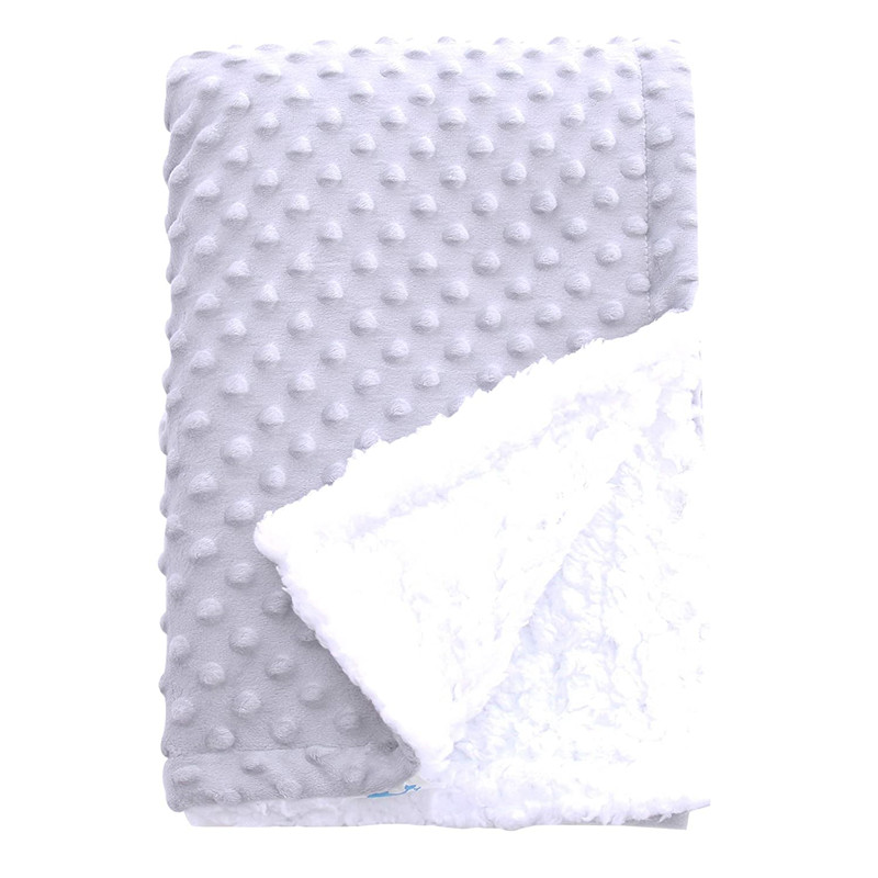 2021 wholesale price Custom Blankets - Baby Blankets for Crib Stroller Nap, Fuzzy Warm Cozy Soft Receiving Blankets Unisex for Boys, Girls, Kids, Toddler, Infant – Light Grey – 30×...