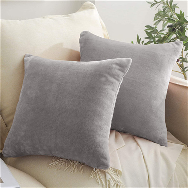 China wholesale Hometextile Fabric - Mezcla 2 Pack Soft Fleece Throw Pillow Covers 18×18 Inch, Decorative 18×18 Pillow Cover Square Pillow Case for Couch/Sofa/Car/Bed-45×45 cm, Ligh...
