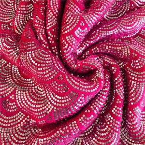 New Style Fish Scale Pattern Flannel Bronzing Textile Fabric