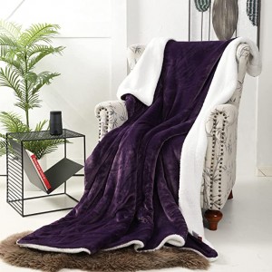 Sherpa Fleece Throw Blanket, Double-Sided Super Soft Luxurious Plush Blanket Throw Size