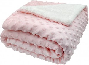 Baby Blankets for Boys Girls Soft Minky and Sherpa Fleece Toddler Throw Blanket Unisex for Crib ,Stroller and Pets