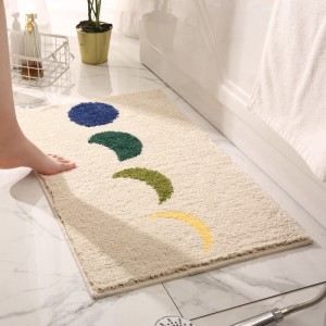 Thickened bathroom absorbent floor mat carpet household entry door flocking non-slip mat