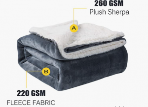 Flannel Blanket Reversible Sherpa Throw Blanket Super Soft Fuzzy Plush Microfiber throw blanket