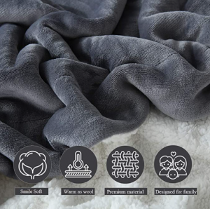Flannel Blanket Reversible Sherpa Throw Blanket Super Soft Fuzzy Plush Microfiber throw blanket