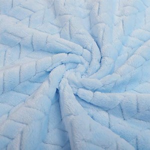Baby Blanket Flannel, Cozy Throw Blankets for Newborn Infant and Toddler, Super Soft and Warm Receiving Baby Blanket for Crib Stroller (Blue 3040″)