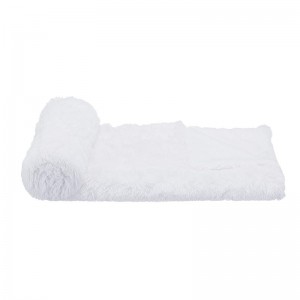 Faux Fur Sherpa Throw Blanket, 50″x60″ – Bright White