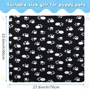 20 Pieces Puppy Blanket Pet Blanket Soft Fleece Dog Blankets Doggie Blanket Warm Felt Throw Blanket Sleep Mat Bed Covers Small Blankets for Puppy Pet Dogs Cat, 20 Styles