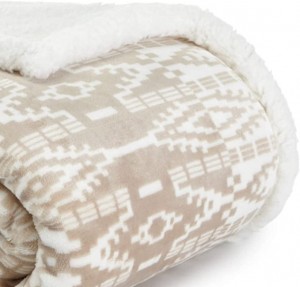 Ultra-Plush Collection Throw Blanket-Reversible Sherpa Fleece Cover, Soft & Cozy, Perfect for Bed or Couch, San Juan Oyster