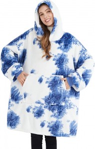 Wearable Blanket Sweatshirt for Women and Men,Oversized Sherpa Fleece Blanket Hoodie with Giant Pocket