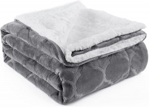 Sherpa Throw Blankets, Microfiber Soft Throw Blanket for Bed, Plush Warm Throw Blankets for Adults, Fleece Throw Blanket for Couch
