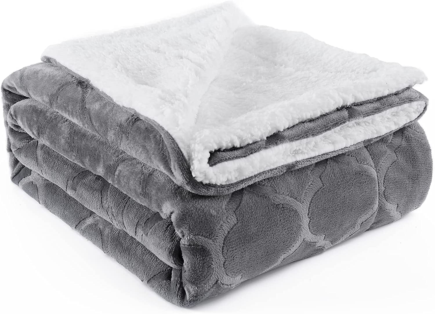 Sherpa Throw Blankets, Microfiber Soft Throw Blanket for Bed, Plush Warm Throw Blankets for Adults, Fleece Throw Blanket for Couch Featured Image