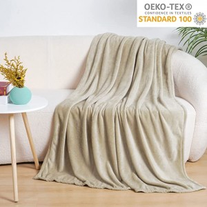 Ultra Soft Fleece Throw Blanket, No Shed No Pilling Luxury Plush Cozy Flannel 300GSM Lightweight Blanket for Bed, Couch, Chair, Sofa Suitable for All Season