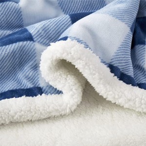 Low price for Fabric 100% Polyester - Large Thick Plaid Sherpa Throw Blanket(Blue and White, 50″x70″) – Super Soft Plush Heavy Oversized Microfiber Blanket for Sofa, Couch, Chair...