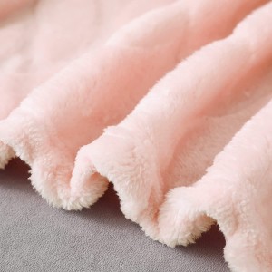 Plush Fuzzy Fleece Fluffy Throw Blanket for Couch Sofa(50×70 Inch), Velvet Microfiber Throw with Decorative Pattern, Warm and Soft Throw Blanket for All Season