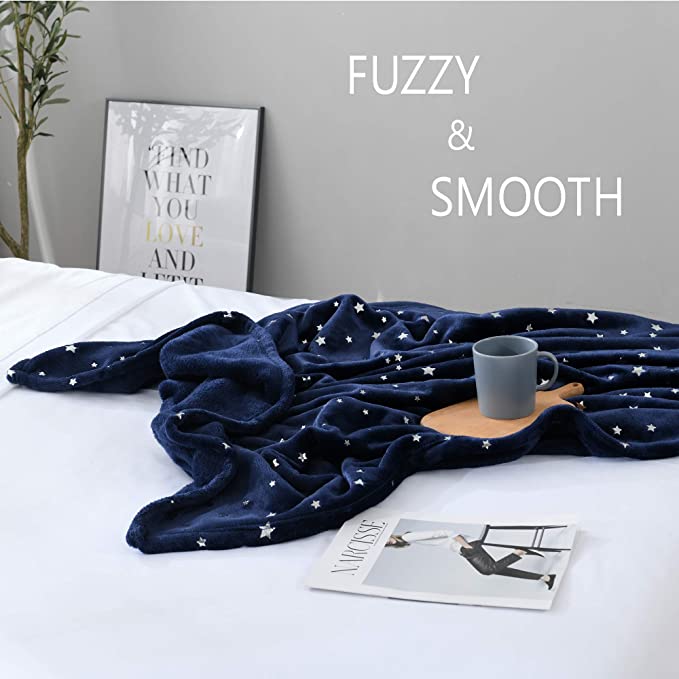 Throw Blanket, Ultra Soft Thick Microplush Bed Blanket, All Season Premium Fluffy Microfiber Fleece Throw for Sofa Couch Featured Image