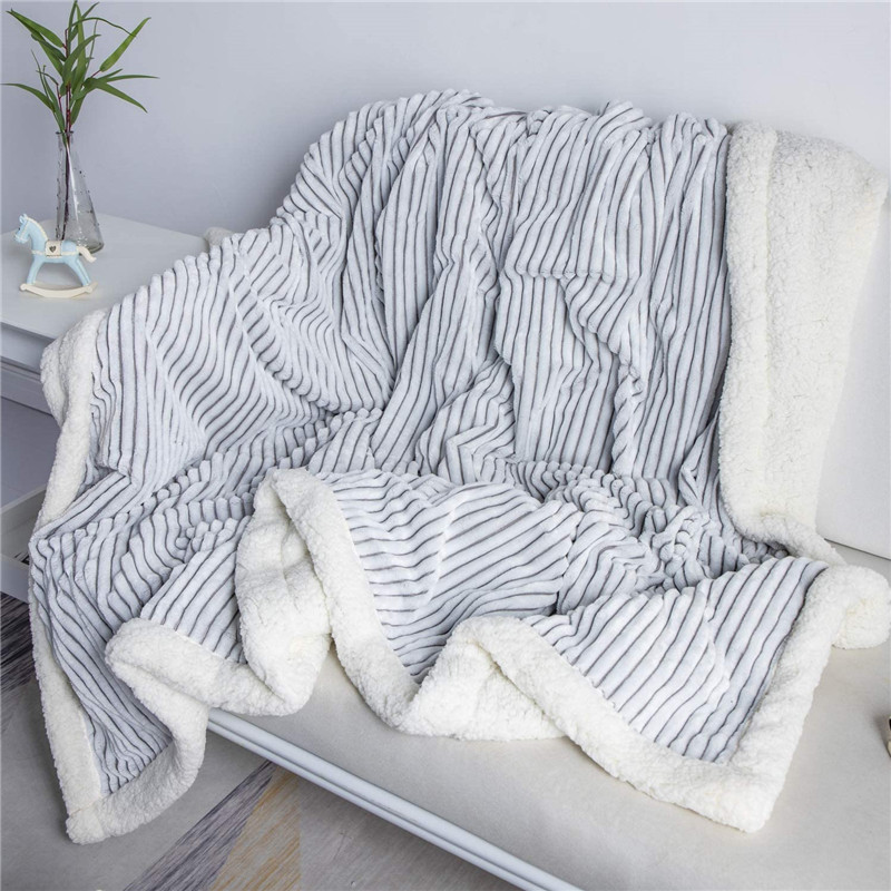 Newly Arrival Children Glow In The Dark Luminous Hoodie Blanket - Sherpa Fleece Blanket Reversible Sherpa Flannel Blanket Soft Fuzzy Plush Fluffy Blanket Warm Cozy with Strip Perfect Throw for All Seasons for Couch Bed Sofa Chair (Grey, 51″ x63″) – Baoyujia detail pictures