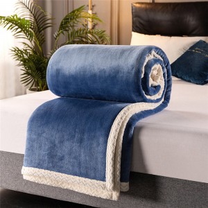 Professional Design Fleece Knit Fabric Sherpa - Polyester Textile Fabric Flannel Household Bed Blanket – Baoyujia