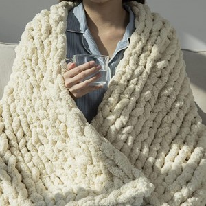 Luxury Chunky Knit Blankete Weighted Knitted Soft Cozy Throw Blanket for Couch, Bed, Sofa, Home Decor, Gift