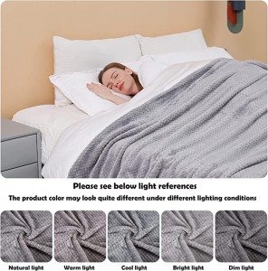 Fuzzy Blanket Soft Gray Full Blanket Anti-Static Fleece Blanket Lightweight Warm Bed Blanket Cozy Decorative Blankets for Couch Travel Sofa All Seasons Suitable for Women, Men and Kids