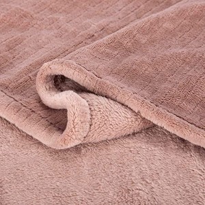 Baby Blanket or Pet Blanket, Comfy Soft Warm Blankets for Baby Girls and Boys, Dog and Cat, Plush Fleece Throw Blankets for Sofa, Couch, Travel and Camping (Streak 28″ x 40″, Dusty Coral)