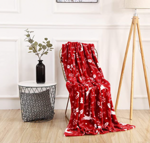 Comfort Velvet Plush Christmas Holiday Printed Fleece Throw/Blanket-50 x 60inch, 50 x 60 inch