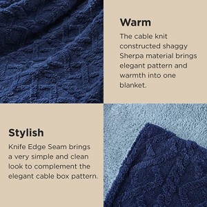 Sherpa Fleece Blanket Queen Size – Super Soft Cozy Blanket for Bed, Reversible Warm Fuzzy Throw Blanket for Winter