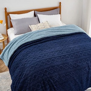 Sherpa Fleece Blanket Queen Size – Super Soft Cozy Blanket for Bed, Reversible Warm Fuzzy Throw Blanket for Winter