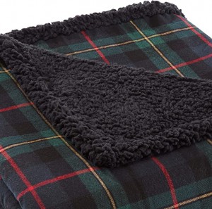 Throw Blanket, Reversible Sherpa & Brushed Fleece Bedding, Lightweight Home Decor for Bed or Couch