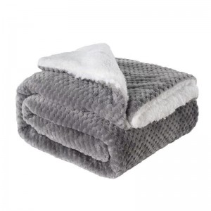 Super soft touch hot sale thick 100% polyester flannel fleece winter double sublimation sherpa blanket