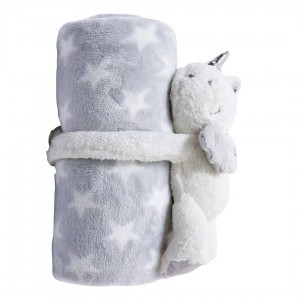 Cross Border Wholesale Hot sale 100% polyester baby flannels toy animals newborn summer quilt blanket