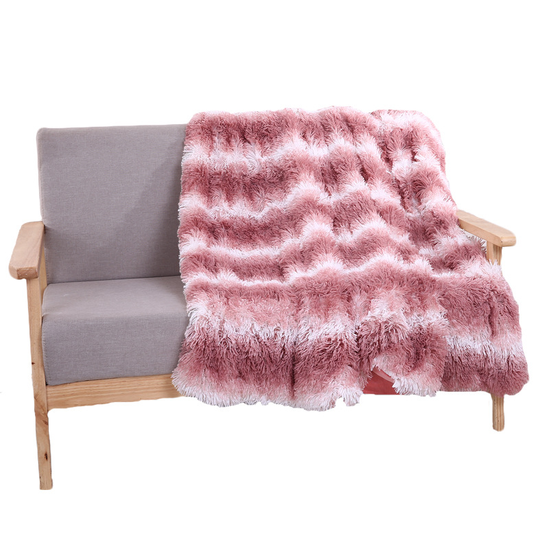 New product Cross border Hot Sale knitting Super Soft long hair warm custom printing fleece blanket Featured Image