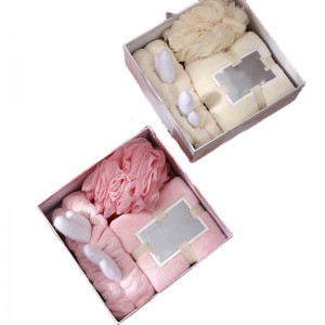 Super soft touch Towel set hair band bath ball 3 sets wedding gift Coral velvet three-piece set
