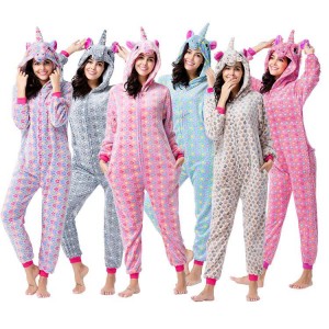 Super warm and cozy plush flannel lined wearable blanket for women cartoon corduroy set thin low price cartoon pajamas