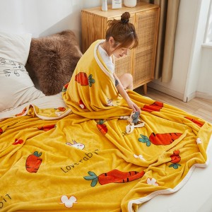 Best Quality Wholesale Printed Kids hot sale 100% polyester Autumn and Winter comfortable thick baby flannel blanket