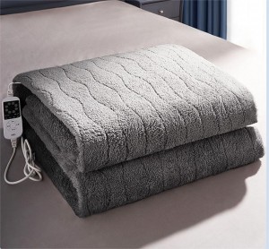 Double plush mattress with dual temperature and multi-speed control