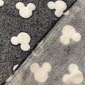 High quality double side printed flannel fleece material for throw blanket