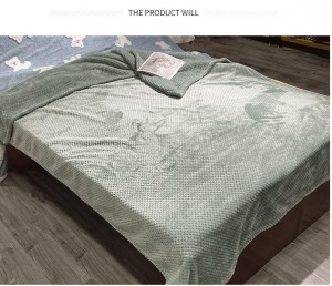 OEM Customized Wool Blended Sherpa Fabric - Thickened solid color pineapple plaid summer sofa blanket flannel blanket office car cover blanket air conditioning blanket – Baoyujia