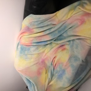 Tie Dye rainbow flannel fabric Wholesale 100%Polyester  For clothes