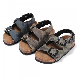 New Arrival Best Selling Good Quality Buckle Strap Leather insole Children Kids Boys Comfort Sandals
